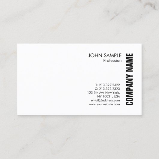 Elegante Berufliche moderne Schwarz-weiße Vorlage Visitenkarte (Rückseite)
