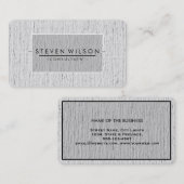 Elegante Berufliche moderne, subtile Schlichte Wäs Visitenkarte (Vorne/Hinten)