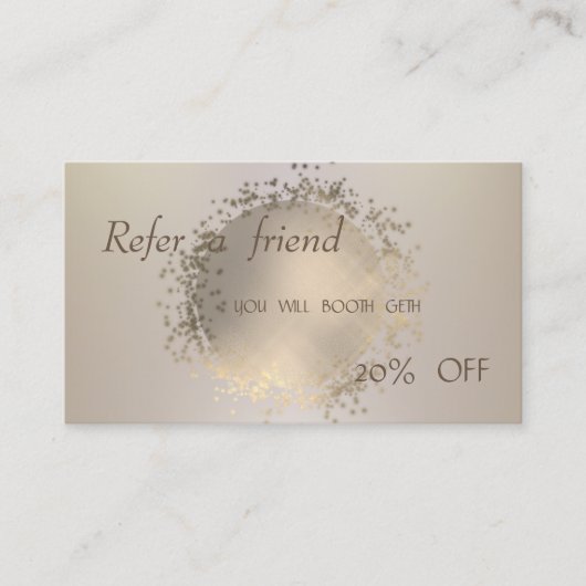 Elegante, Berufliche moderne Verweiskarte Empfehlungskarte (Vorderseite)