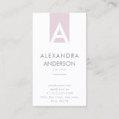 Elegante Berufliche Monogramm-Minimal Visitenkarte (Rückseite)