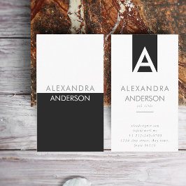 Elegante Berufliche Monogramm-Minimal Visitenkarte