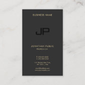 Elegante Berufliche Monogramm-Vorlage Visitenkarte (Rückseite)