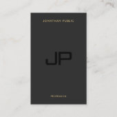 Elegante Berufliche Monogramm-Vorlage Visitenkarte (Vorderseite)