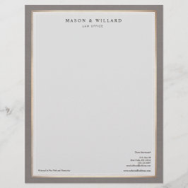 Elegante berufliche Rechtsanwalts-Goldgrenze Briefbogen