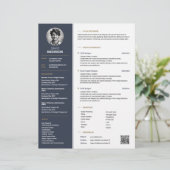 Elegante Berufliche Resume-Vorlage (Stehend Vorderseite)