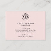 Elegante Berufliche Rosa Einfache Erinnerung Terminkarte (Rückseite)
