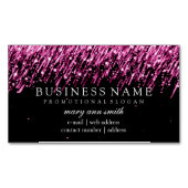 Elegante berufliche rosa fallende Sterne Magnetische Visitenkarte (Vorderseite)