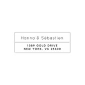 Elegante Berufliche Rücksendeadresse Selbstfarbig Permastempel (Design)