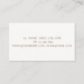 Elegante Berufliche, schicke Imitate Visitenkarte (Rückseite)