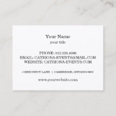 Elegante Berufliche Schlichte Moderne Schwarz Visitenkarte (Rückseite)