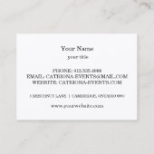 Elegante Berufliche Schlichte Moderne Schwarzes Go Visitenkarte (Rückseite)