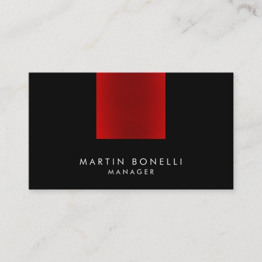 Elegante Berufliche Schlichte Visitenkarte (Vorderseite)