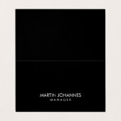 Elegante Berufliche Schlichte Visitenkarte Visitenkarten (Außenseite Aufgefaltet)