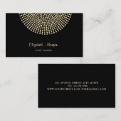 Elegante Berufliche, schwarze, goldene Punkte Visitenkarte (Vorne/Hinten)