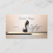 Elegante Berufliche schwarze High Heel Visitenkarte (Vorderseite)