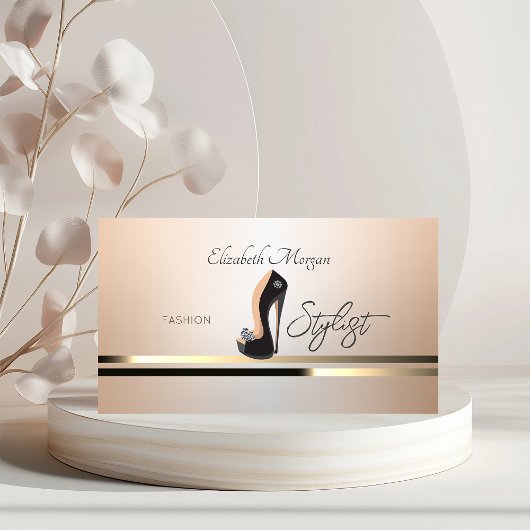 Elegante Berufliche schwarze High Heel Visitenkarte