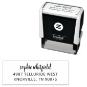 Elegante Berufliche Script-Rücksendeadresse Permastempel (Beispiel)