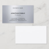 Elegante Berufliche Silver Look Lights Moderne Visitenkarte (Vorne/Hinten)