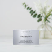 Elegante Berufliche Silver Look Lights Moderne Visitenkarte (Stehend Vorderseite)