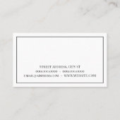 Elegante berufliche Skyline  Visitenkarte (Rückseite)