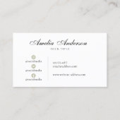 Elegante Berufliche Social Media Visitenkarte (Rückseite)