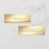 Elegante Berufliche stilvolle Golddiamanten Mini Visitenkarte (Vorne/Hinten)