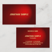 Elegante Berufliche, stilvolle Red Damask Vorlage Visitenkarte (Vorne/Hinten)