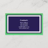 Elegante berufliche Tennislogoart Visitenkarte (Rückseite)