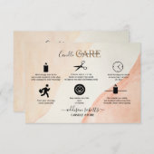 Elegante Berufliche Terracotta Candle Care Danke (Vorne/Hinten)