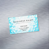 Elegante berufliche Türkis-Glitzer-Lichter Magnetische Visitenkarte (Beispiel)