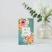 Elegante Berufliche Visitenkarte (Stehend Vorderseite)