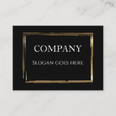 Elegante berufliche Visitenkarte aus schwarzem Gol (Vorderseite)