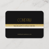 Elegante berufliche Visitenkarte aus schwarzem Gol (Vorderseite)