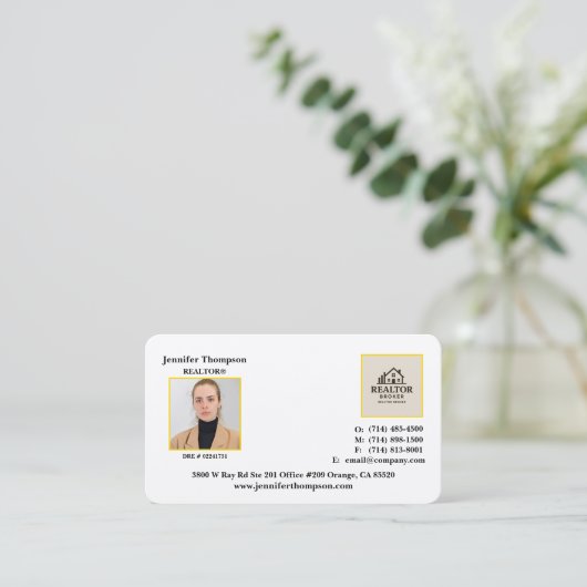 Elegante Berufliche Visitenkarte für Verkäufer (Stehend Vorderseite)