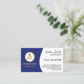 Elegante Berufliche Visitenkarte mit Logo (Stehend Vorderseite)