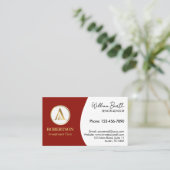 Elegante Berufliche Visitenkarte mit Logo (Stehend Vorderseite)