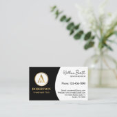 Elegante Berufliche Visitenkarte mit Logo (Stehend Vorderseite)