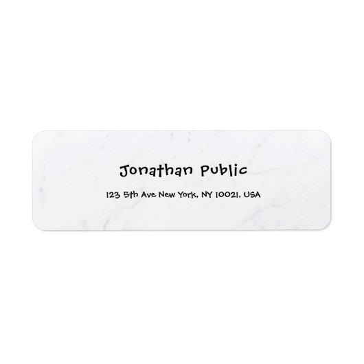 Elegante Berufliche Vorlage aus weißem Marmor (Vorne)