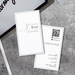 Elegante Berufliche White Business Card Visitenkarte