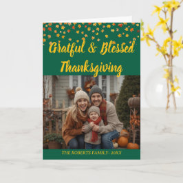 Elegante Beschriftung Benutzerdefiniertes Thanksgi Karte