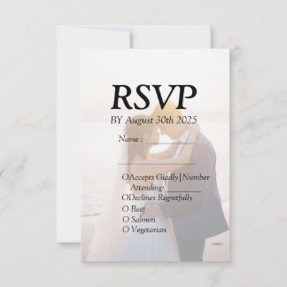 Elegante besondere RSVP-Hochzeitseinladungskarte RSVP Karte