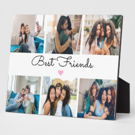 Elegante Best Friends Foto Collage Keepake Fotoplatte