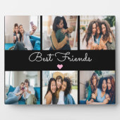 Elegante Best Friends Foto Collage Keepake Fotoplatte (Vorderseite)