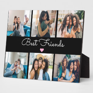 Elegante Best Friends Foto Collage Keepake Fotoplatte