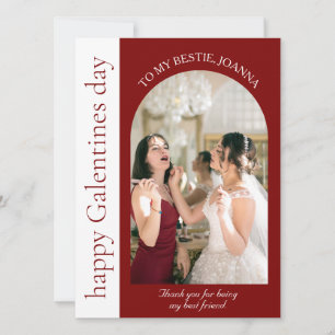 Elegante Best Friends Galentines Ticino Foto Feiertagskarte