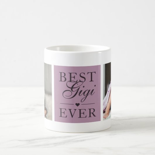 Elegante Best Gigi Ever Lila Foto Kaffeetasse (Mittel)