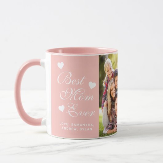 Elegante Best Mama Ever Foto Tasse (Links)