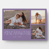 Elegante Best Mama Ever Lila Collage Fotoplatte (Vorderseite)