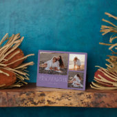 Elegante Best Mama Ever Lila Collage Fotoplatte (Seite)