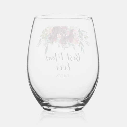 Elegante Best Mama Ever Weinglas Ohne Stiel (Rückseite)